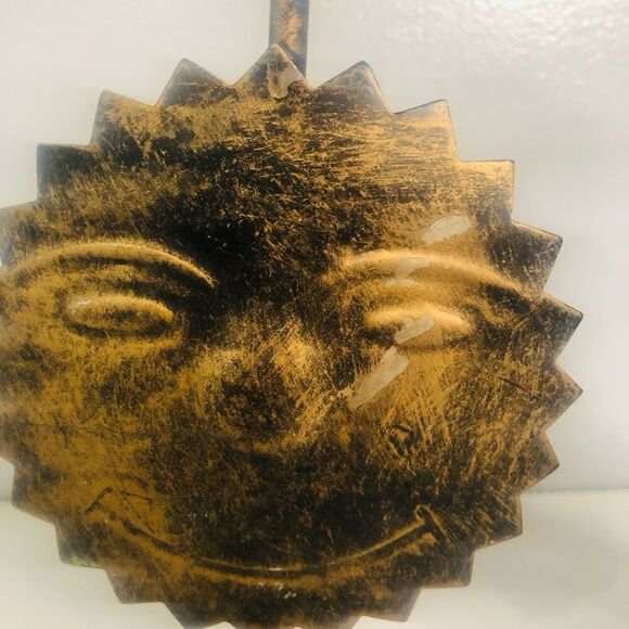 distressed metal candlestick holders star and sun 9in whimsy goth eclectic boho - Picture 7 of 9